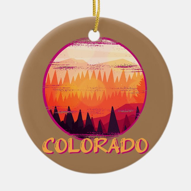 Colorado United States  Ceramic Tree Decoration (Front)