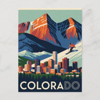 Colorado USA Rocky Mountain Cities Travel Routes  Postcard