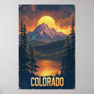 Colorado USA Vintage Travel Poster
