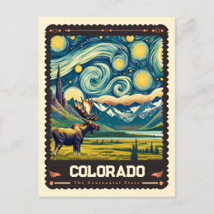 Colorado   Vincent Van Gogh Inspired Postcard
