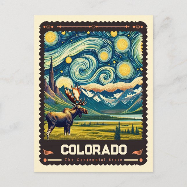 Colorado | Vincent Van Gogh Inspired Postcard (Front)