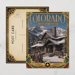Colorado Vintage Art Deco Golden Age Postcard