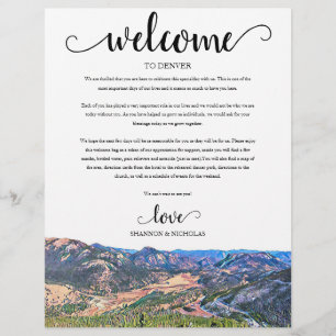 Colorado Wedding Weekend Welcome Itinerary
