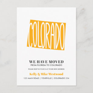 COLORADO We've moved New address New Home  Postcard