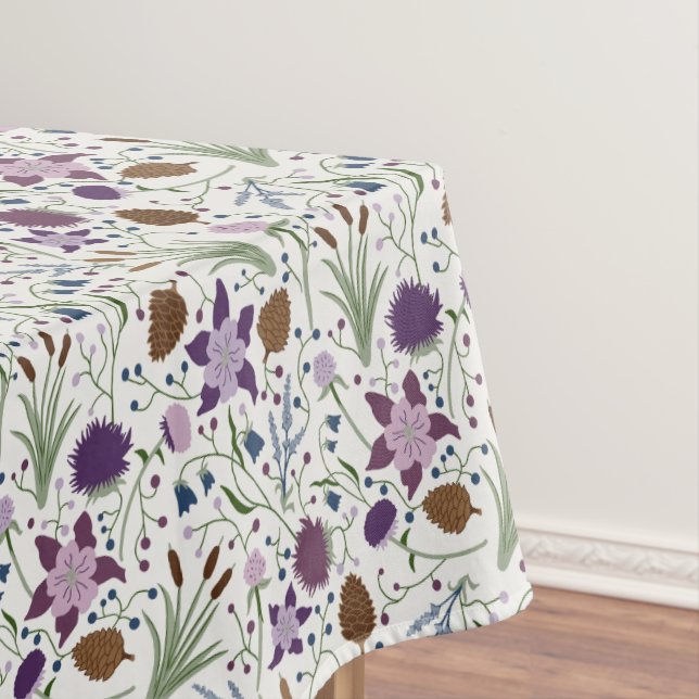 Colorado Wildflower Nature Themed Tablecloth (In Situ)