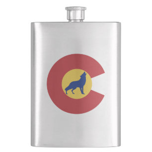 Colorado Wolf Hip Flask