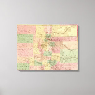 ColoradoPanoramic MapColorado Canvas Print