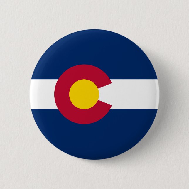 Colorado's Flag 6 Cm Round Badge (Front)