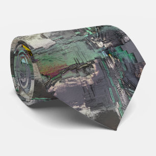 Coloration rock, mint green to grey predominate tie