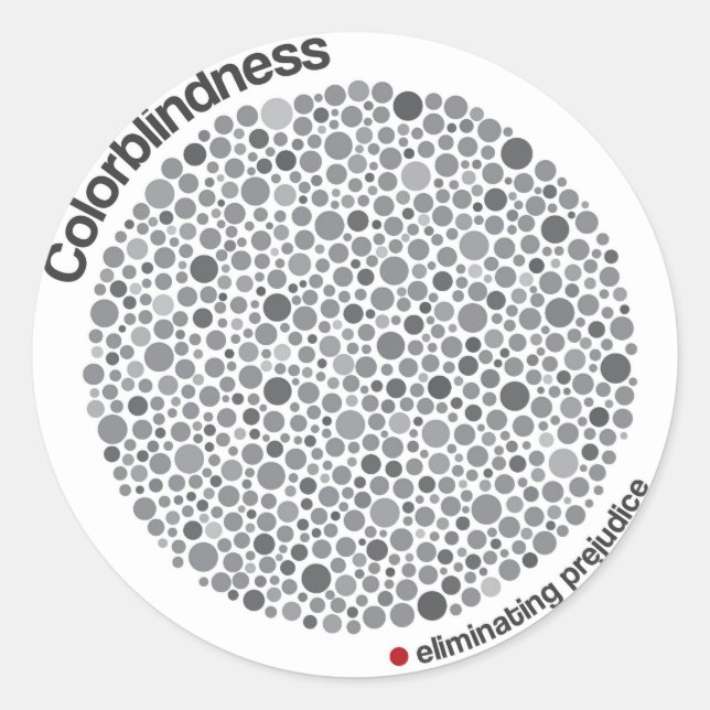 Colorblindness Classic Round Sticker (Front)