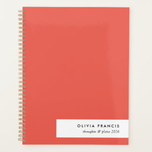 Colorblock Bold Red Modern Minimalist Simple 2026 Planner