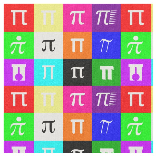 colorblock happy pi day math geometry science fabric (Close Up)