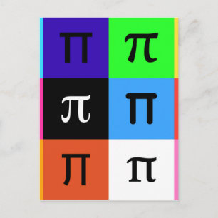 colorblock happy pi day postcard