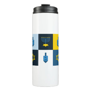colorblock hebrew hanukkah thermal tumbler