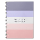 Colorblock Horizontal Stripe Peach & Purple
