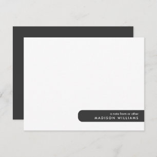 Colorblock Modern Minimalist Stylish  Note Card