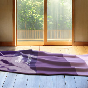 Colorblock Purple Horizontal Stripe Fleece Blanket