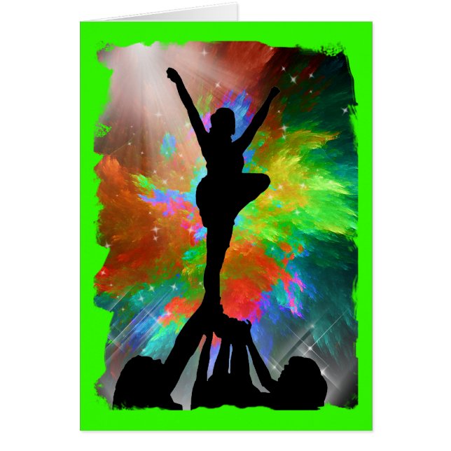 Colorburst Background with Cheerleraders (Front)