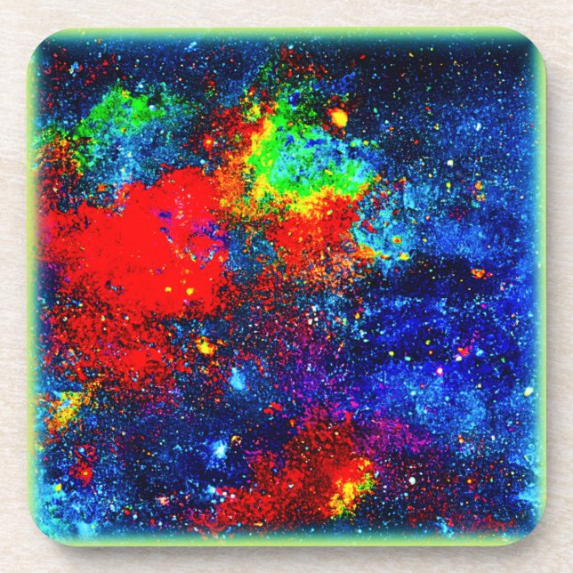 Colorburst Cosmos. Buy Now Coaster (Front)