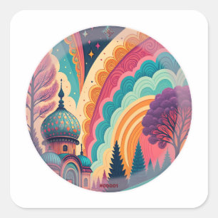 Colorburst Mosque Fantasy Label – Customisable