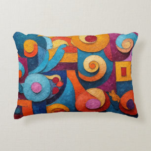 Colorcube 4 Colourful Cubism Accent Pillow