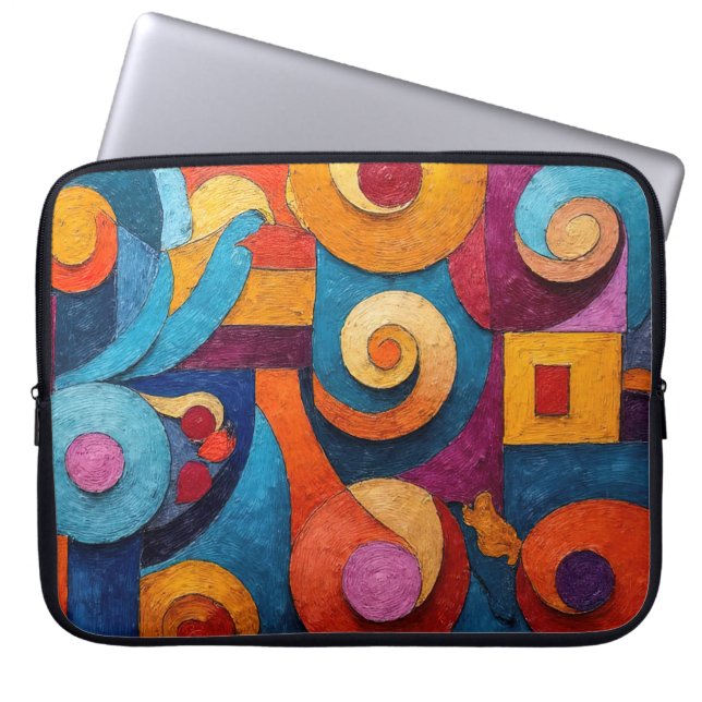 Colorcube 4 Colourful Cubism Laptop Case (Front)