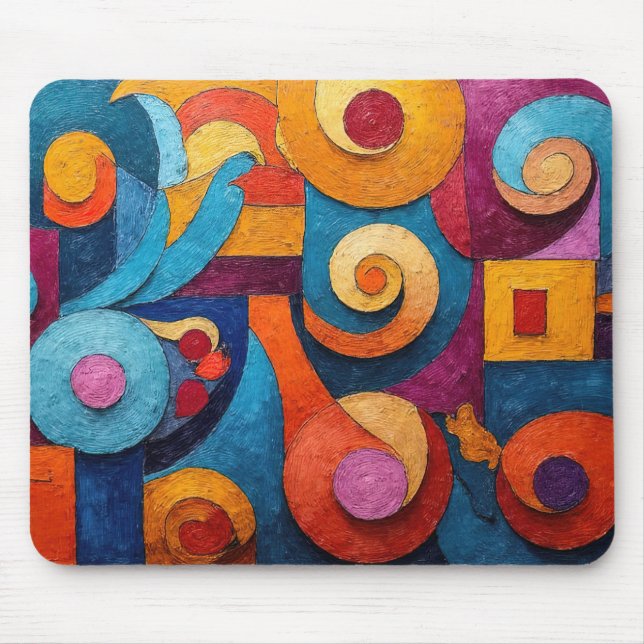 Colorcube 4 Colourful Cubism Mouse Pad (Front)