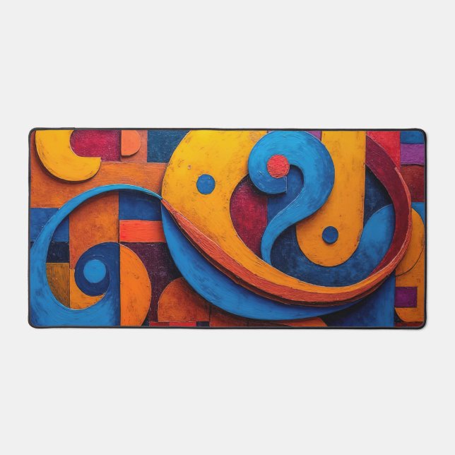 Colorcube 5 Colourful Cubism Desk Mat (Front)