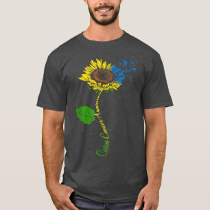 Colorectal Cancer Awareness Month Ribbon Sunflower T-Shirt