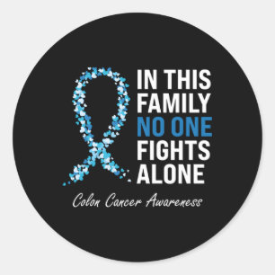 Colorectal Cancer Colon Cancer Blue Ribbon Classic Round Sticker