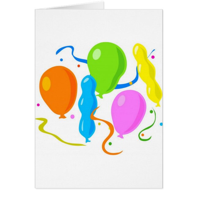 Colored Birthday Party Balloons (Front)