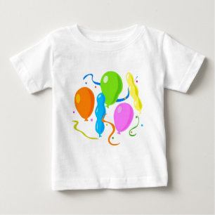Colored Birthday Party Balloons Baby T-Shirt