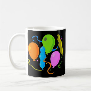 Colored Birthday Party Balloons Coffee Mug