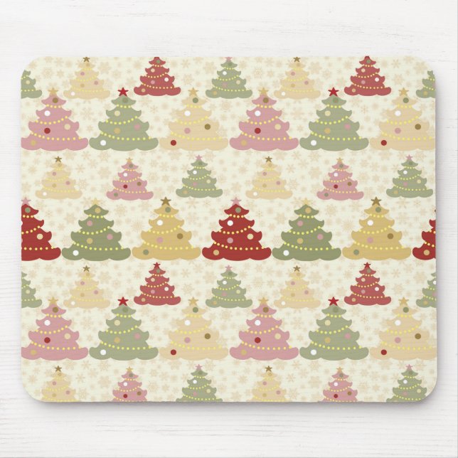Colored Christmas tree Mouse Mat (Front)