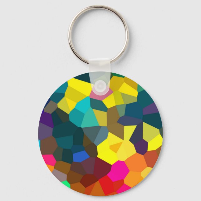 Colored Crystals Key Ring (Front)