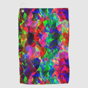 Colored curved triangles or colorful ripples. golf towel