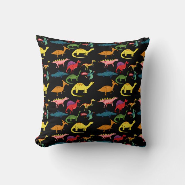 Colored Dinosaurs Cushion (Front)