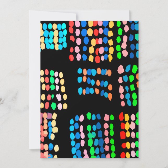 Colored dots invitation (Front)