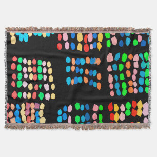 Colored dots throw blanket