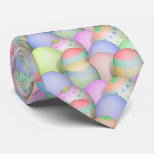 Colored Easter Eggs Background Tie