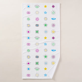 Colored Eyes Tool Bath Towel