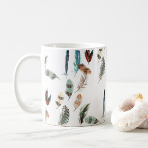 Colored feathers coffee mug