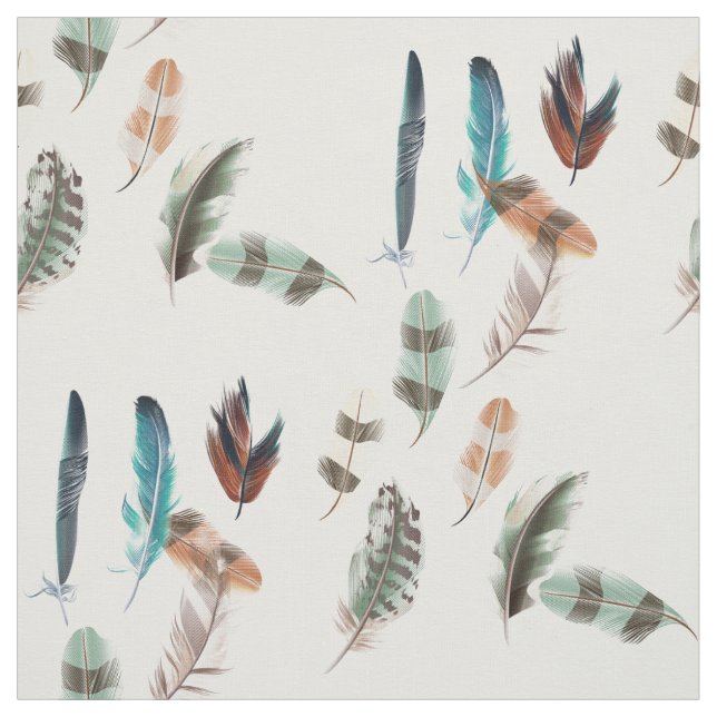 Colored feathers fabric (Swatch)