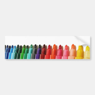 Colored felt-tip pens bumper sticker