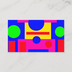Colored geometric shapes business card