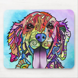 Colored happy dog mouse mat