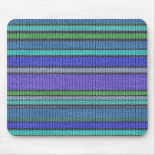 Colored knitting Stripes seamless pattern 2 Mouse Mat