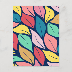 Colored Leaves Nature Abstract Postcard