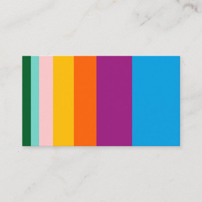 Colored lines business card (Front)