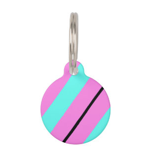 Colored lines pet tag